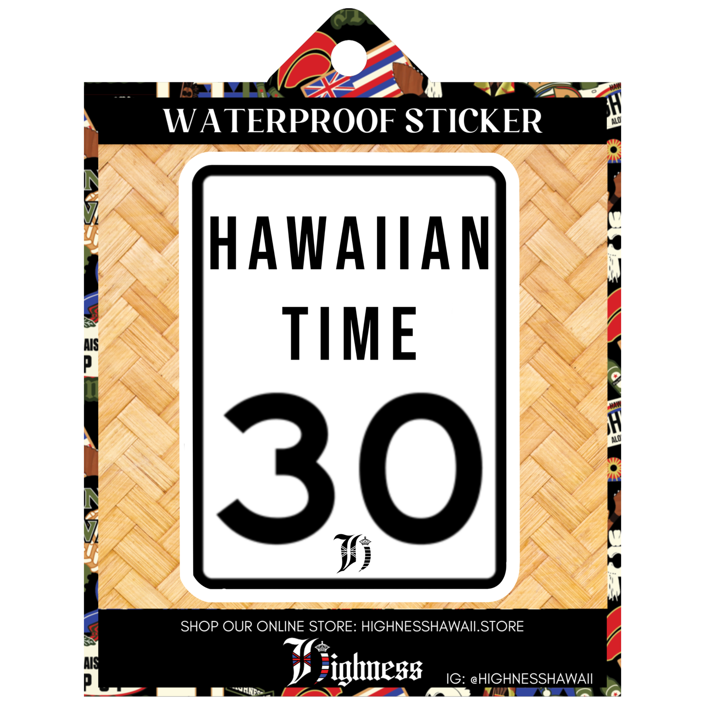 Hawaiian Time Sticker