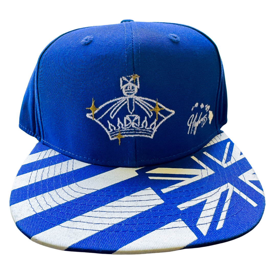 Royal Hawaiian Crown Hat Blue/White