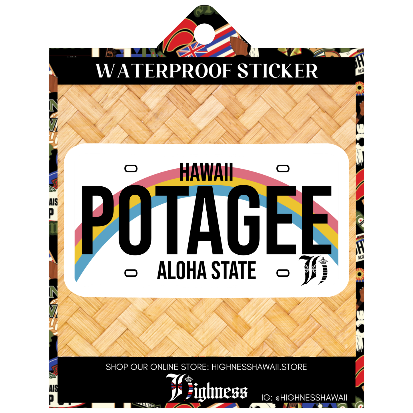 Potagee License Plate Sticker