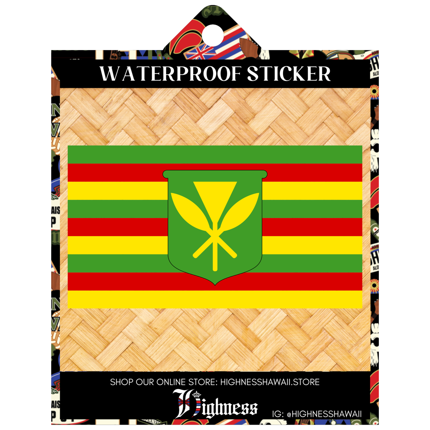 Kanaka Ma'oli Flag Sticker