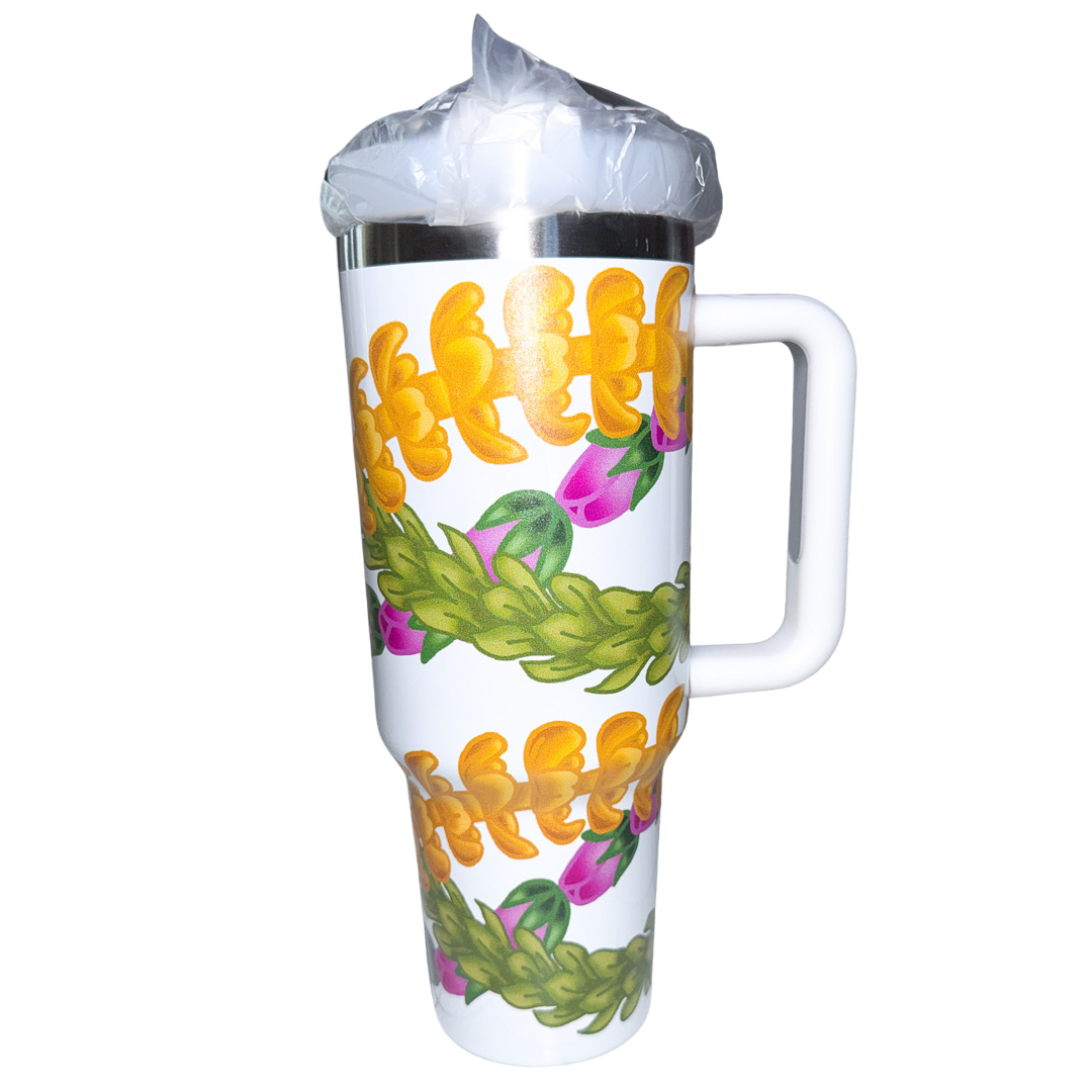 40 oz. Lei Puakenikeni Stainless Steel Tumbler