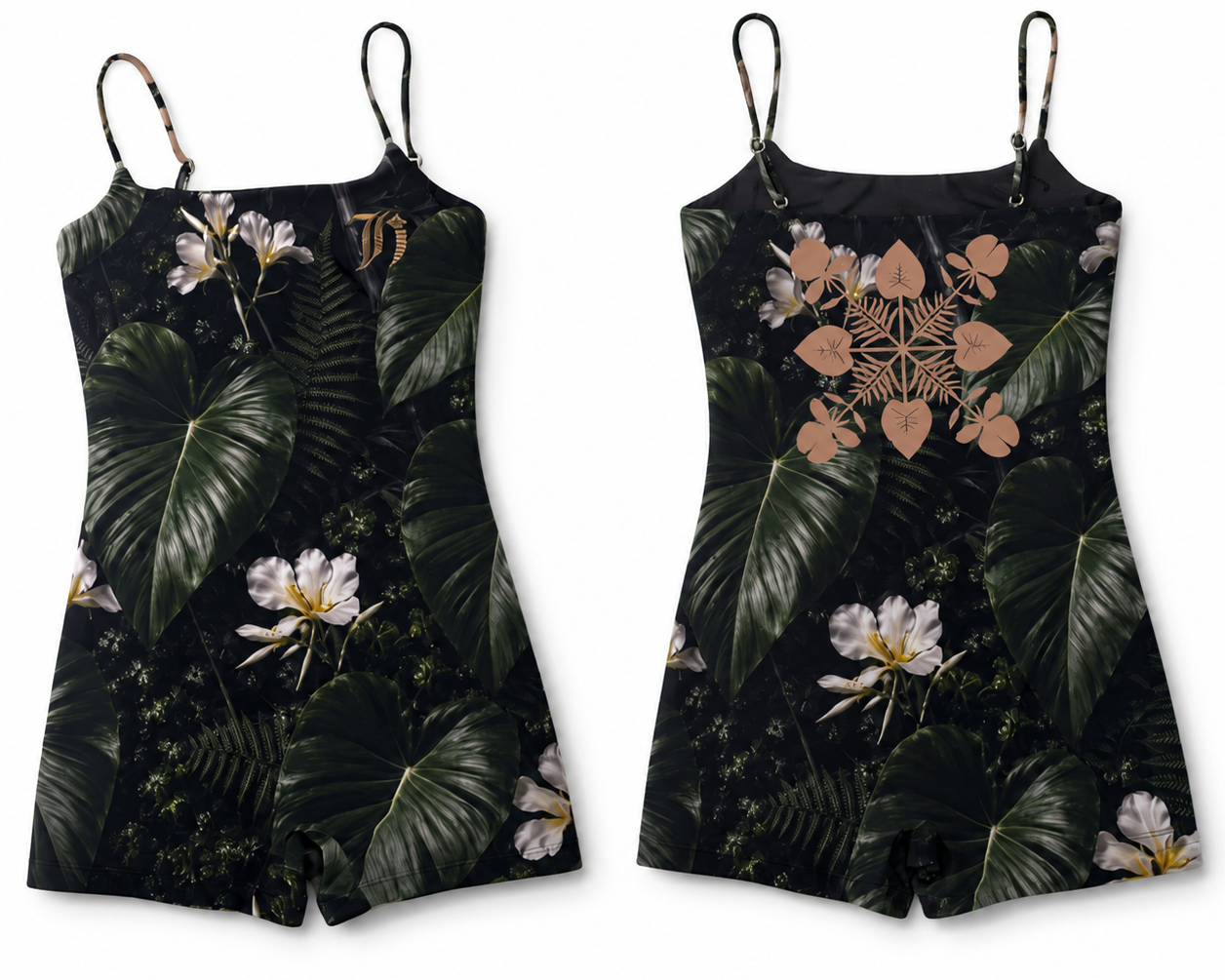 Hana Green Camo Romper