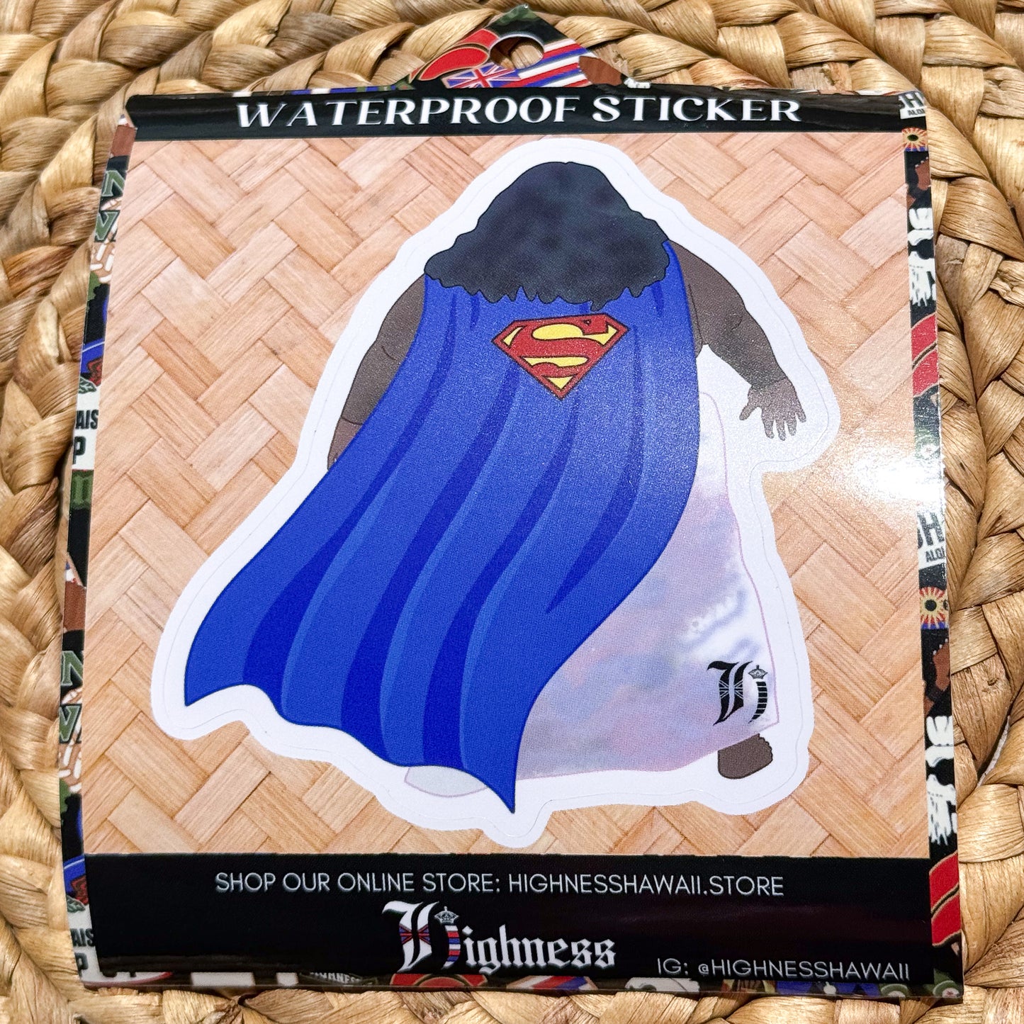 Hawaiian Superman Sticker