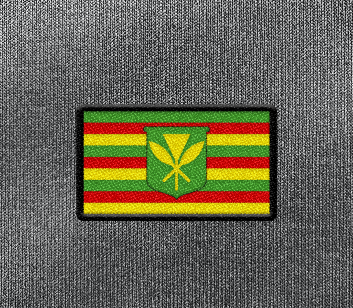 Kanaka Maoli Flag Embroidered Iron-On Patch