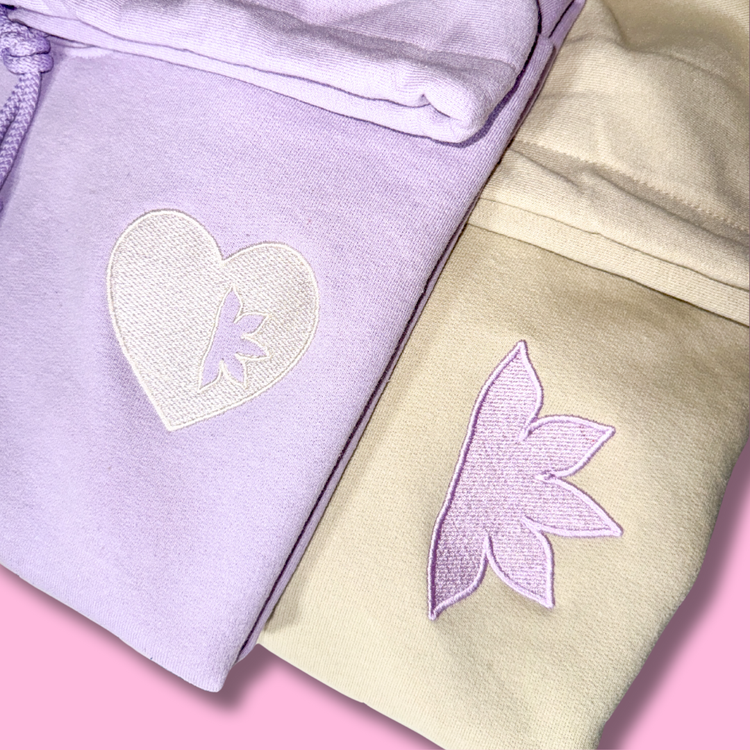 Naupaka Couples Hoodie (Lavender Heart)