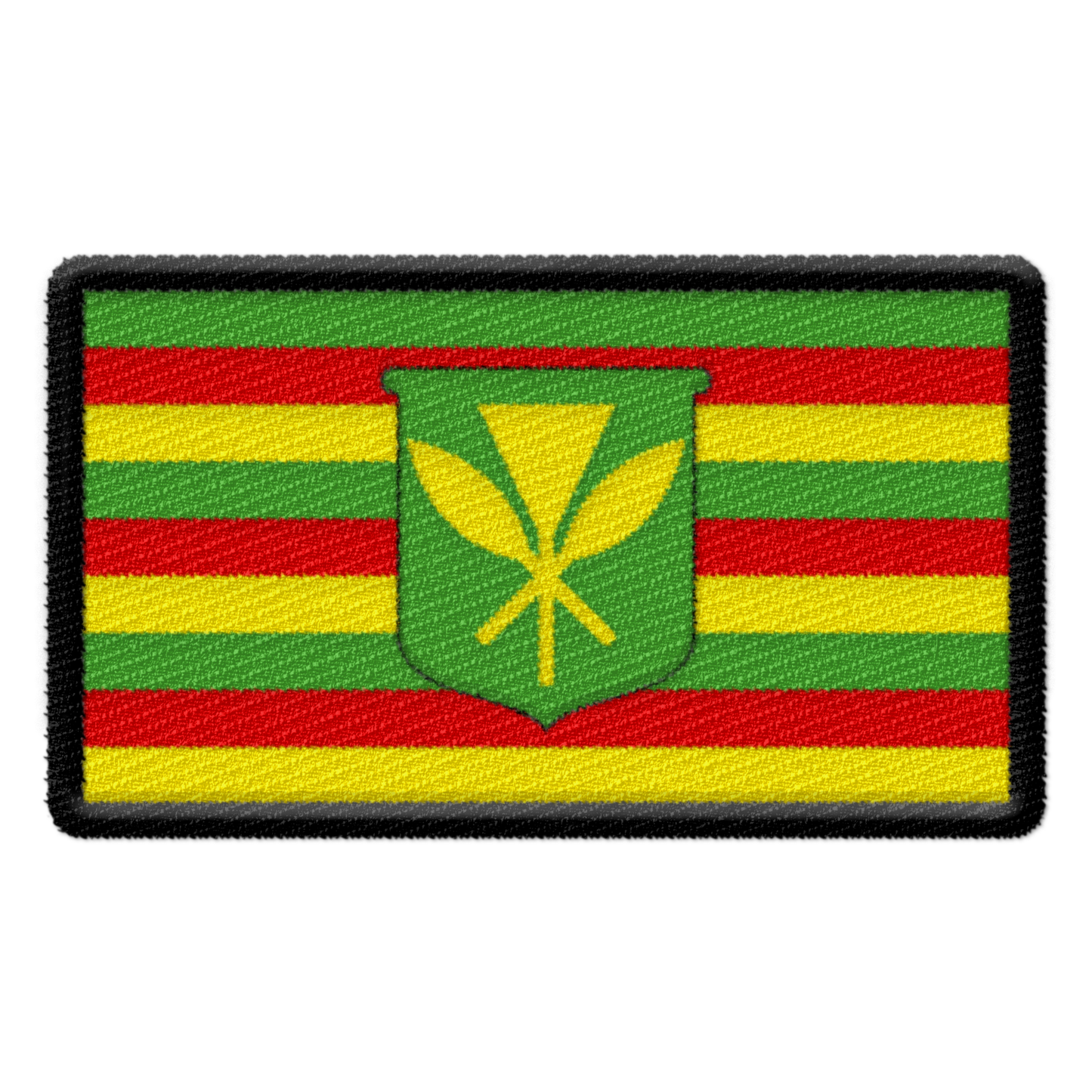 Kanaka Maoli Flag Embroidered Iron-On Patch