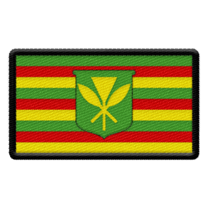 Kanaka Maoli Flag Embroidered Patch