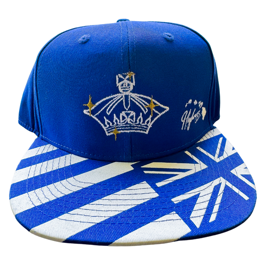 Royal Hawaiian Crown Hat Blue/White