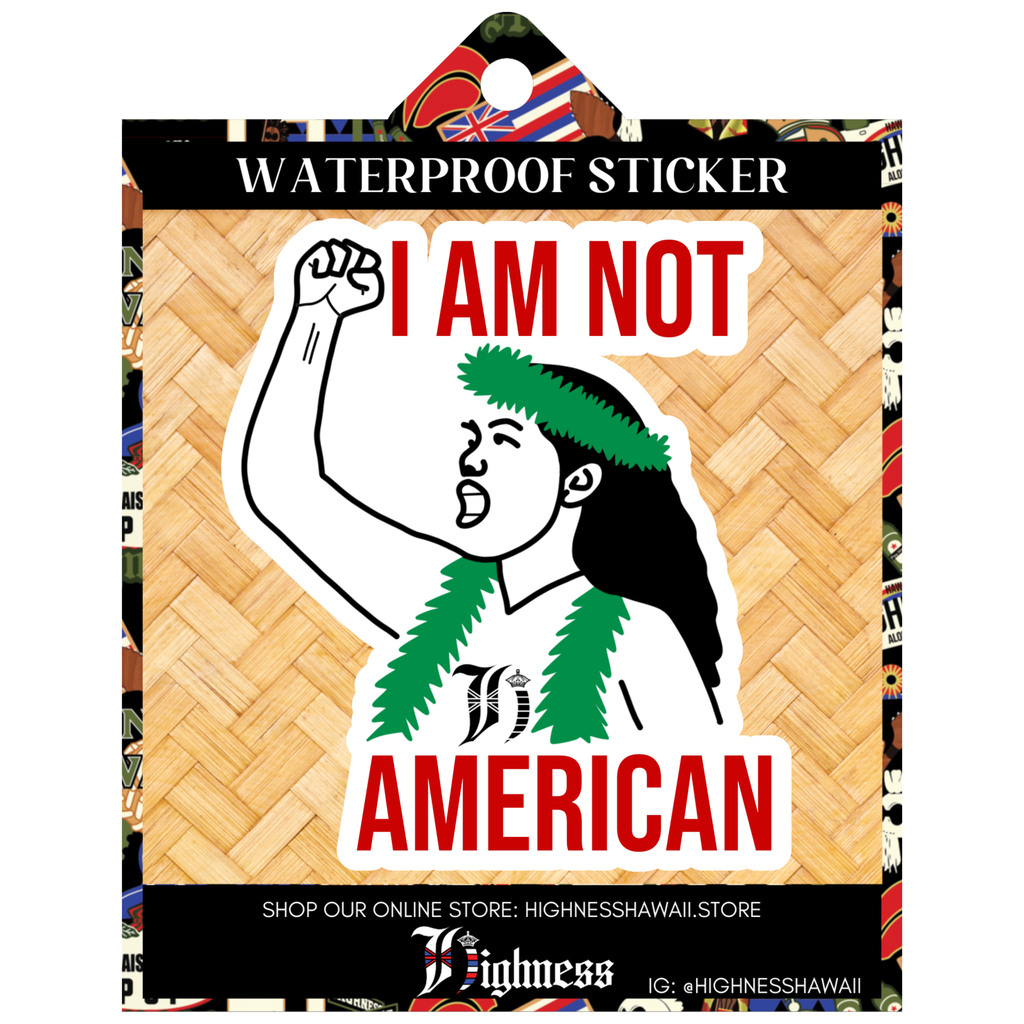 I Am Not American Sticker