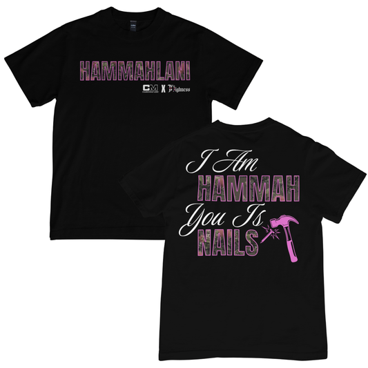 Pink HammahLani 'Ohia Lehua Camo Chardonnay X Highness T-shirt