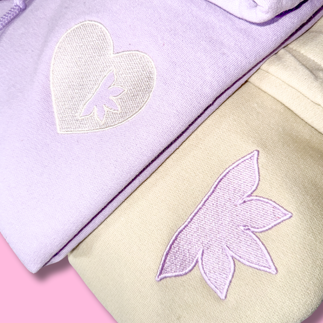 Naupaka Couples Hoodie (Lavender Heart)