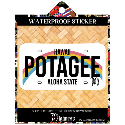 Potagee License Plate Sticker