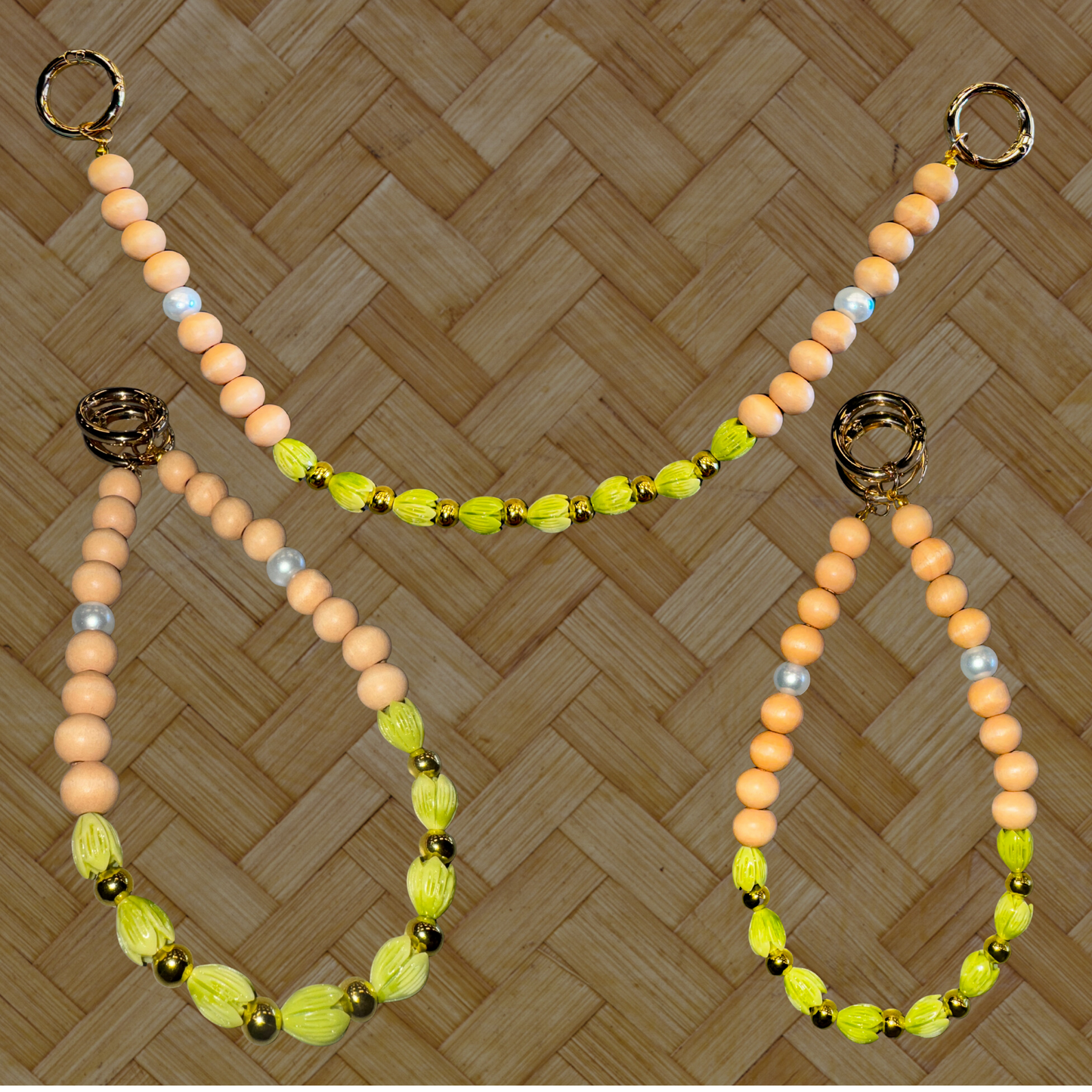 Pikake Green Car Lei Chain
