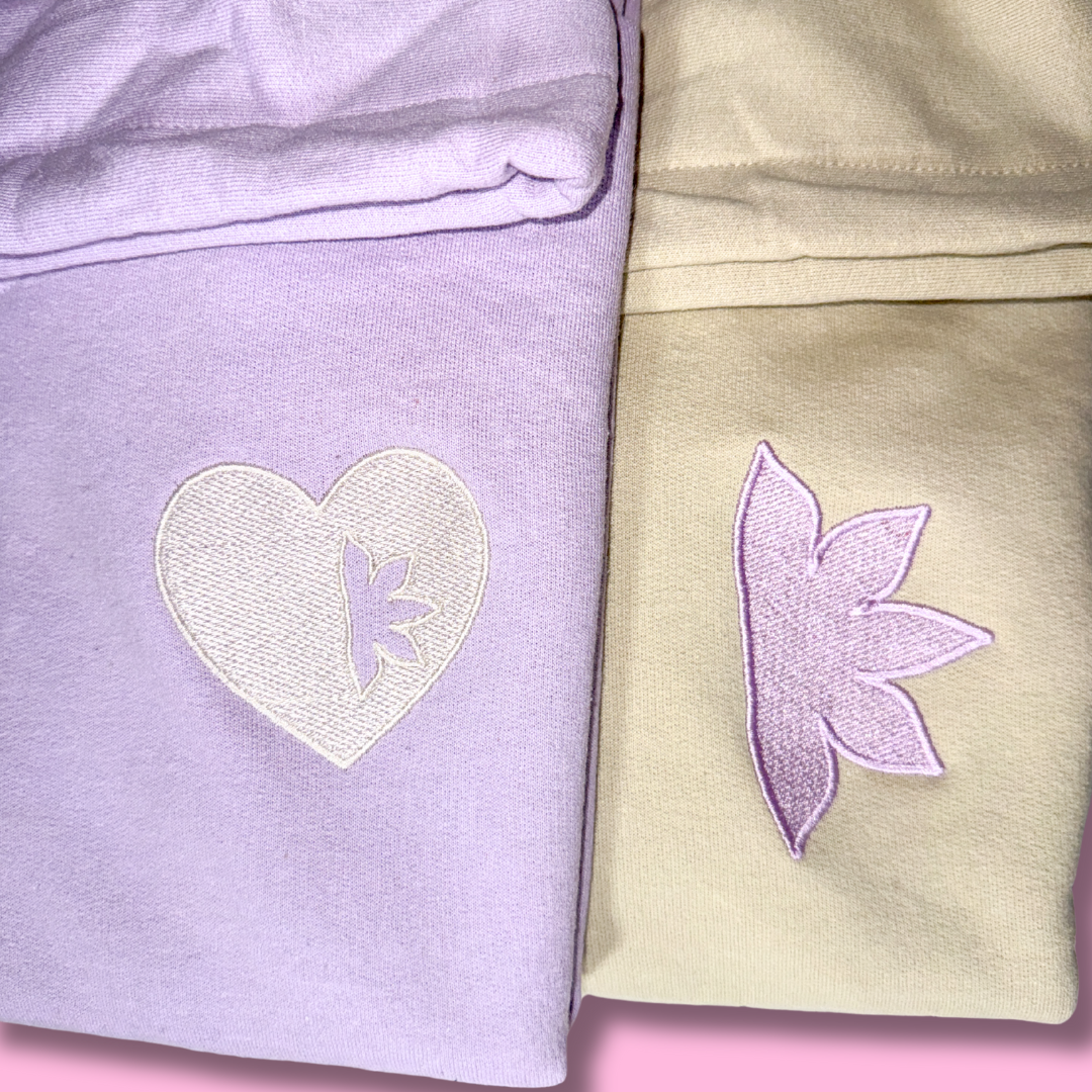 Naupaka Couples Hoodie (Lavender Heart)
