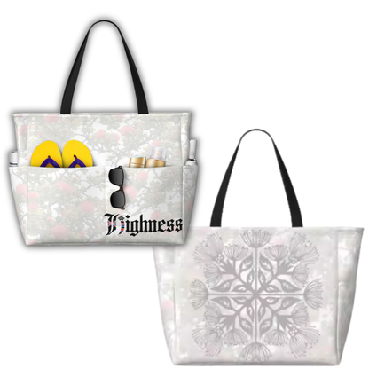 Ohi'a White Travel Beach Bag