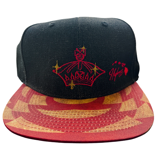 Royal Hawaiian Crown Hat Denim/Red