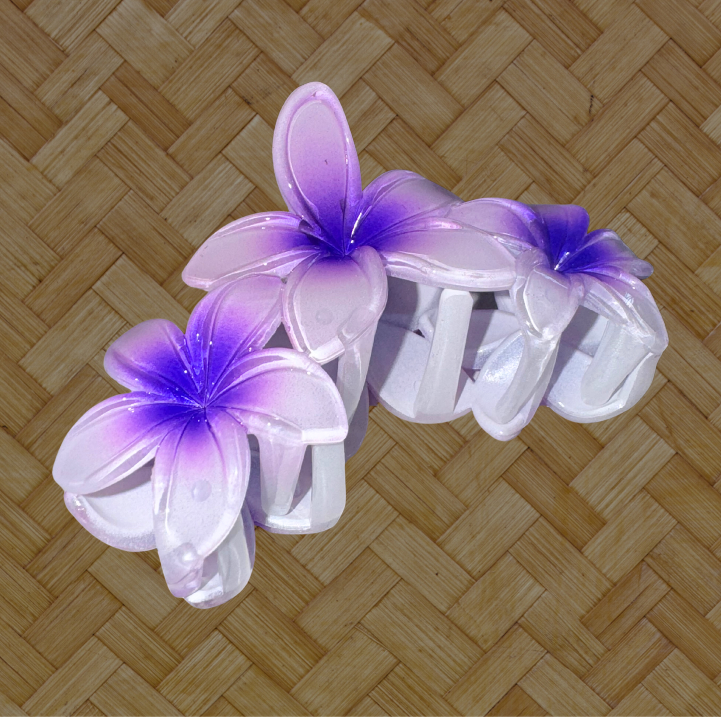 Cluster Plumeria Flower Claw Clip