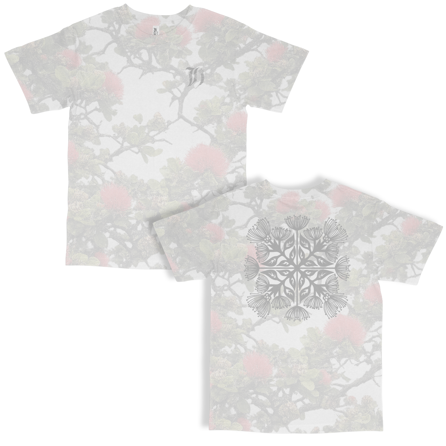 White 'Ohia Lehua Camo T-shirt