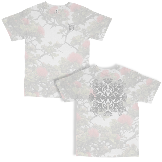 White 'Ohia Lehua Camo T-shirt