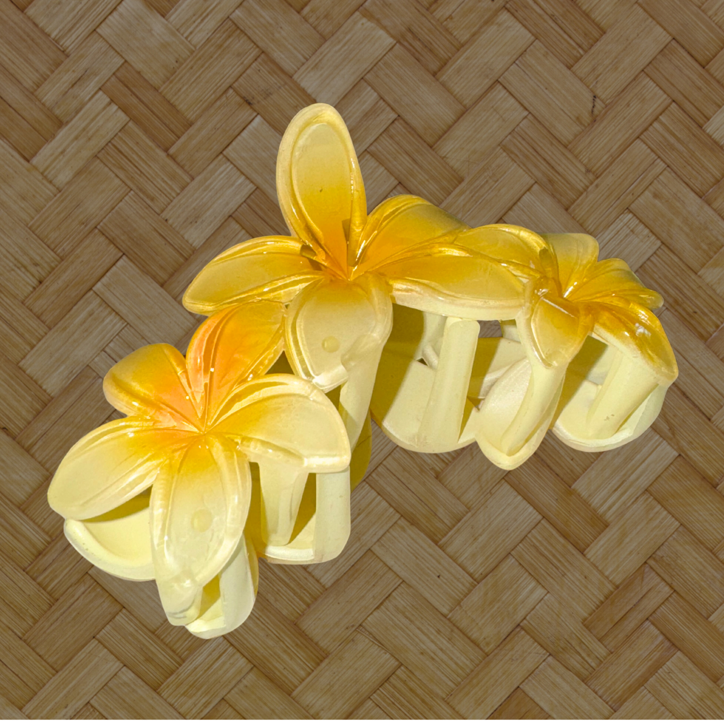 Cluster Plumeria Flower Claw Clip