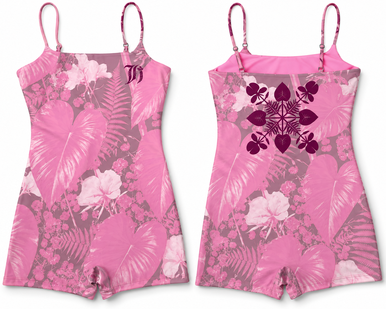 Hana Pink Camo Romper