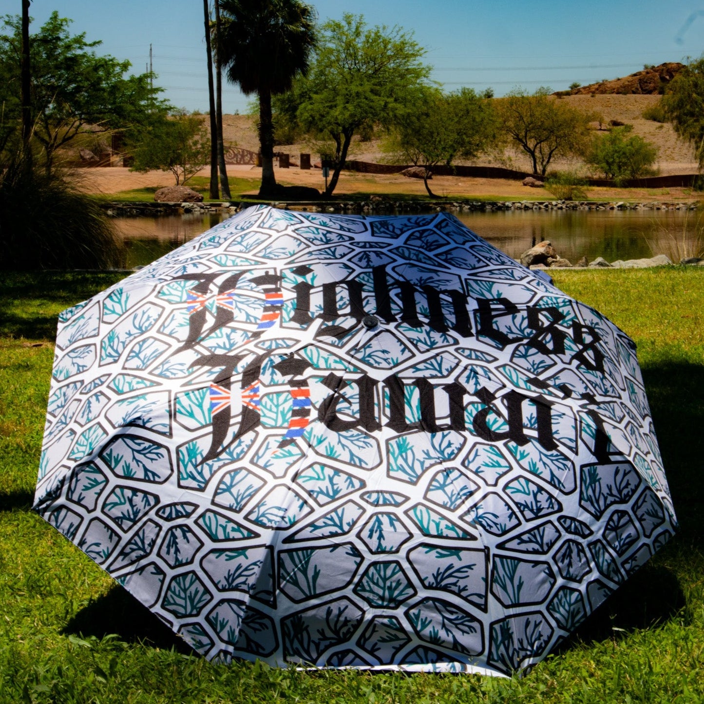 White Honu Umbrella