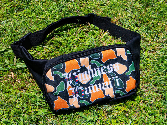 Black Camo Islands Fanny Pack