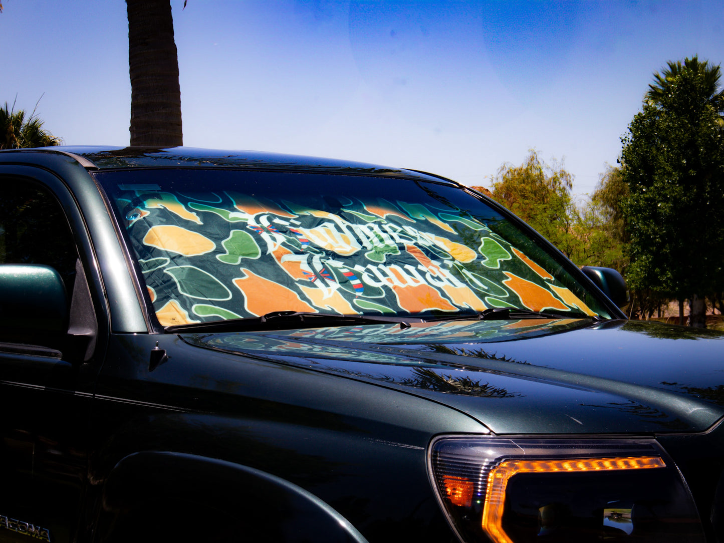 Black Camo Islands Foldable Sunshade