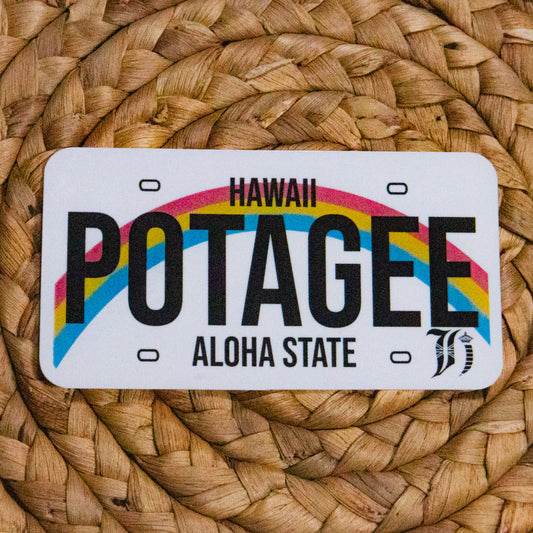 Potagee License Plate Sticker