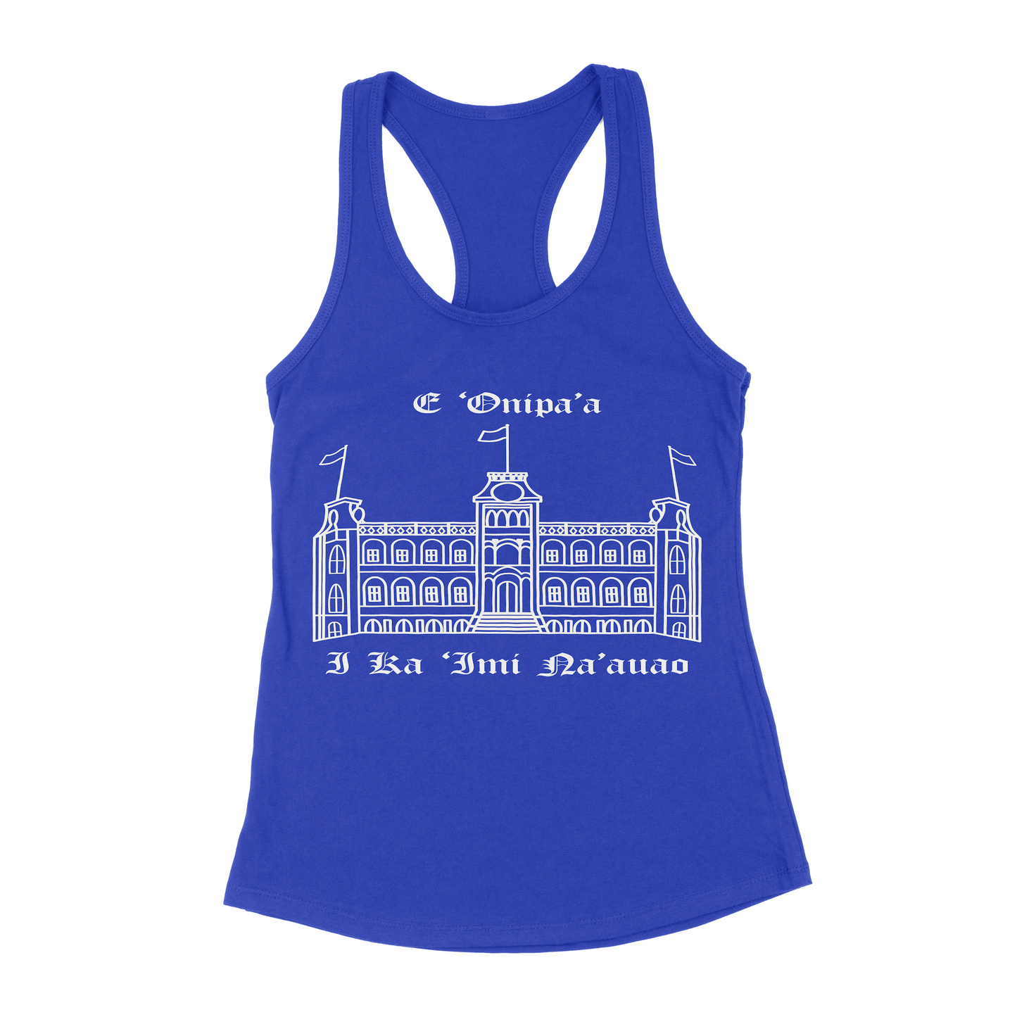 'Iolani Palace Racerback Blue