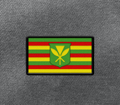Kanaka Maoli Flag Embroidered Patch