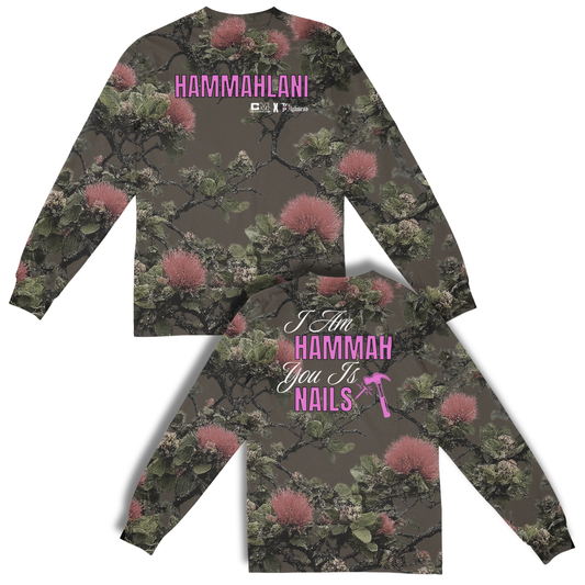 Pink DRI-FIT HammahLani 'Ohia Lehua Camo Chardonnay X Highness Longsleeve