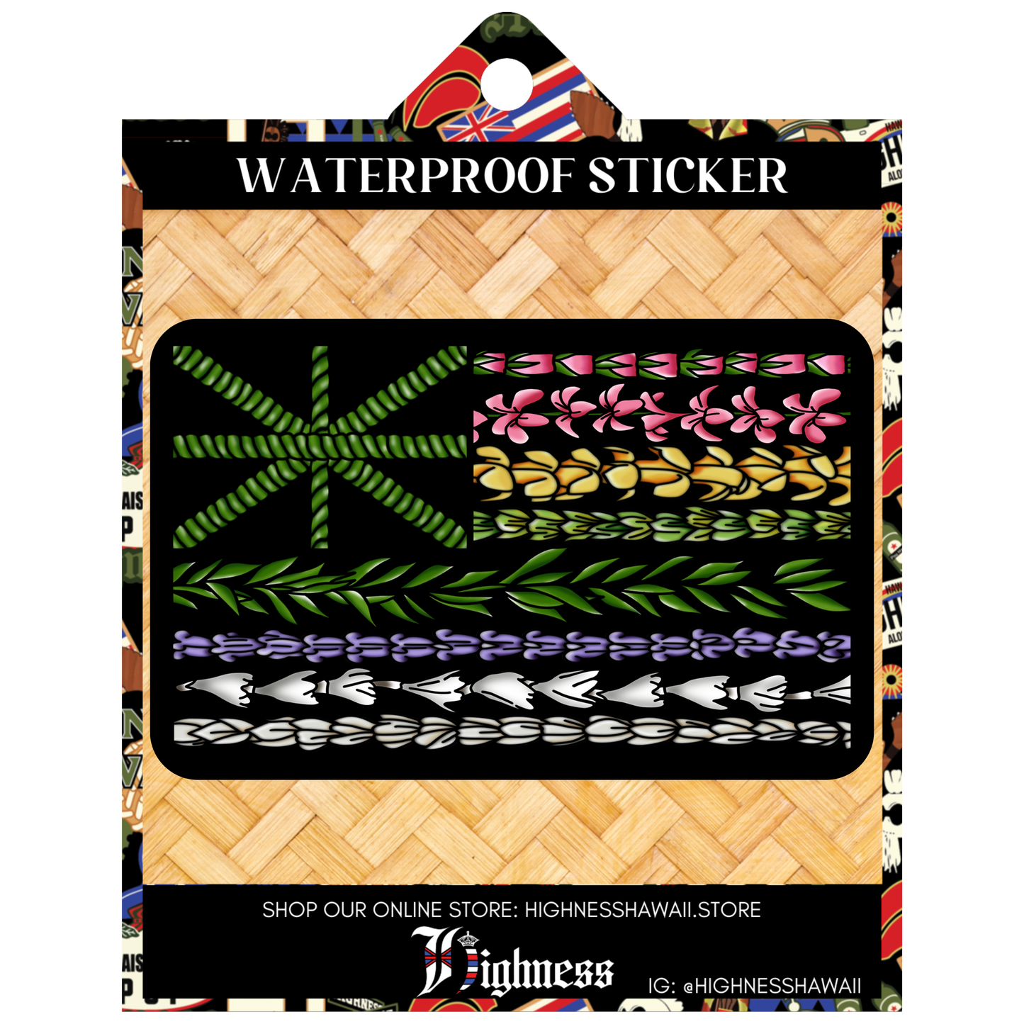 Lei Flag Sticker